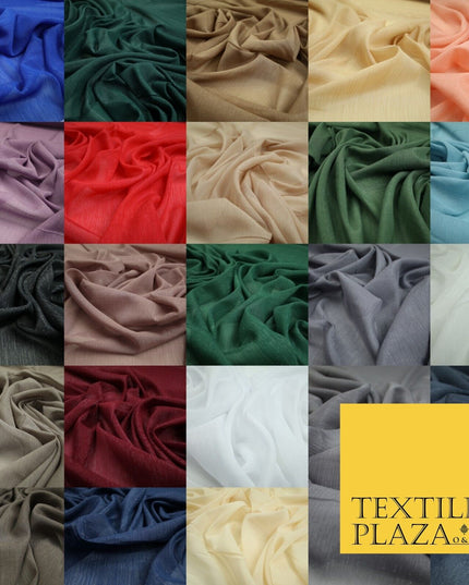 Silver Metallic Yoryu Chiffon Georgette Crinkle Dress Fabric 58″ OVER 20 COLOURS