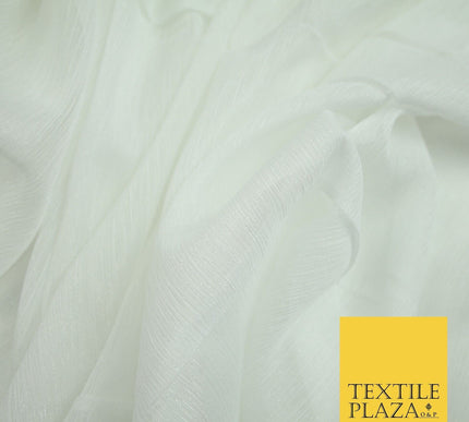 Silver Metallic Yoryu Chiffon Georgette Crinkle Dress Fabric 58″ OVER 20 COLOURS