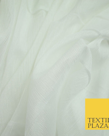Silver Metallic Yoryu Chiffon Georgette Crinkle Dress Fabric 58″ OVER 20 COLOURS