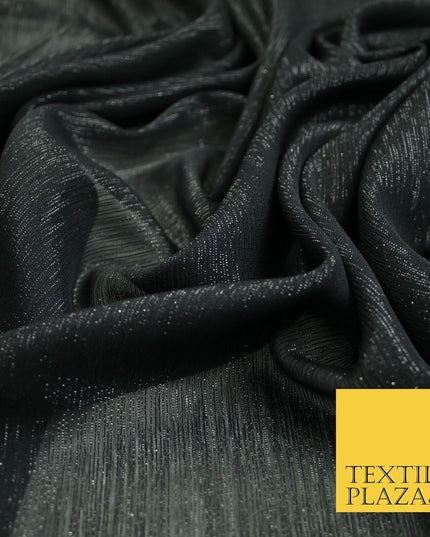 Silver Metallic Yoryu Chiffon Georgette Crinkle Dress Fabric 58″ OVER 20 COLOURS