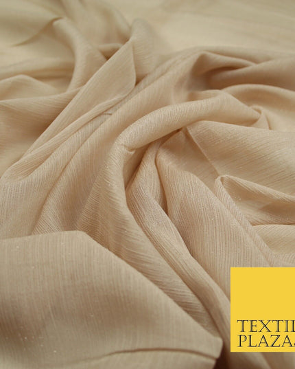 Silver Metallic Yoryu Chiffon Georgette Crinkle Dress Fabric 58″ OVER 20 COLOURS