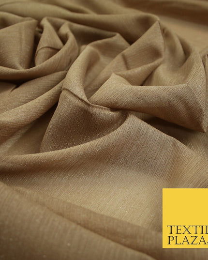 Silver Metallic Yoryu Chiffon Georgette Crinkle Dress Fabric 58″ OVER 20 COLOURS