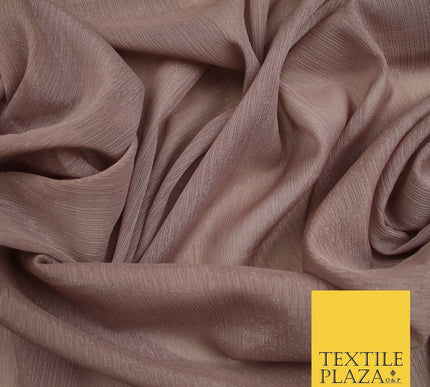 Silver Metallic Yoryu Chiffon Georgette Crinkle Dress Fabric 58″ OVER 20 COLOURS