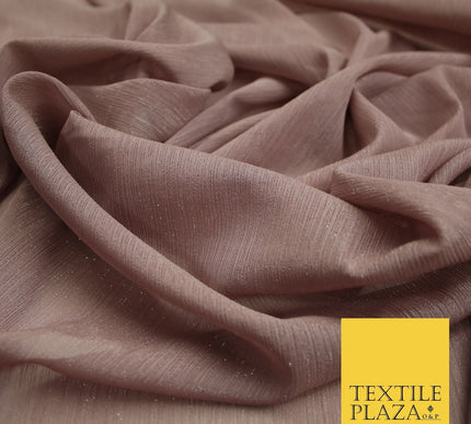 Silver Metallic Yoryu Chiffon Georgette Crinkle Dress Fabric 58″ OVER 20 COLOURS