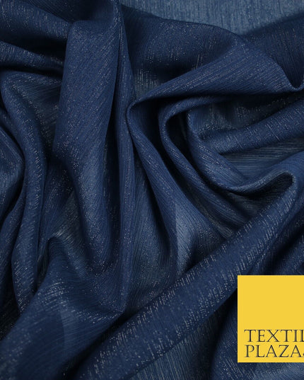 Silver Metallic Yoryu Chiffon Georgette Crinkle Dress Fabric 58″ OVER 20 COLOURS