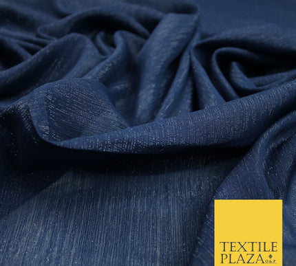 Silver Metallic Yoryu Chiffon Georgette Crinkle Dress Fabric 58″ OVER 20 COLOURS