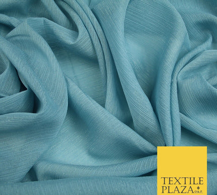 Silver Metallic Yoryu Chiffon Georgette Crinkle Dress Fabric 58″ OVER 20 COLOURS