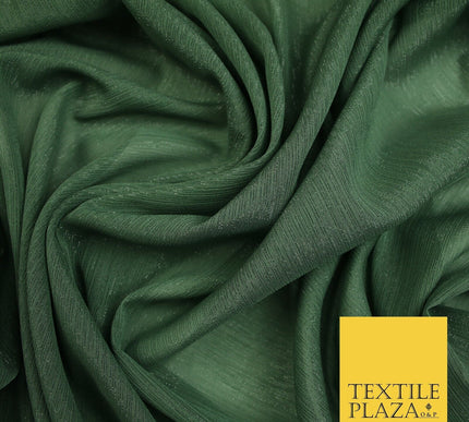 Silver Metallic Yoryu Chiffon Georgette Crinkle Dress Fabric 58″ OVER 20 COLOURS