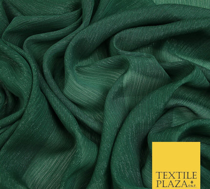 Silver Metallic Yoryu Chiffon Georgette Crinkle Dress Fabric 58″ OVER 20 COLOURS