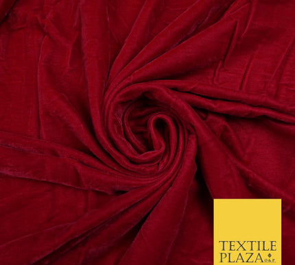 18 COLOURS Soft Plain Micro Velvet Fabric Velour Dress Material Non-Stretch 44"