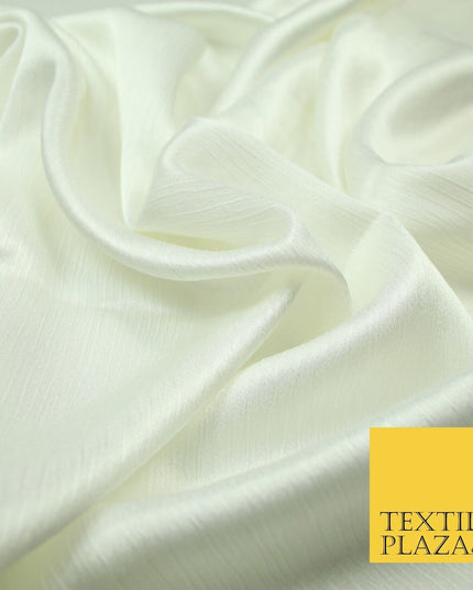 OVER 20 COLOURS - Premium Plain Dyed Yoryu Satin Crinkle Effect Dress Fabric 59″