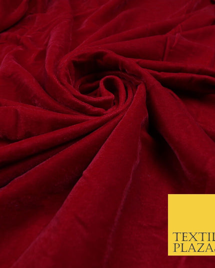 18 COLOURS Soft Plain Micro Velvet Fabric Velour Dress Material Non-Stretch 44"