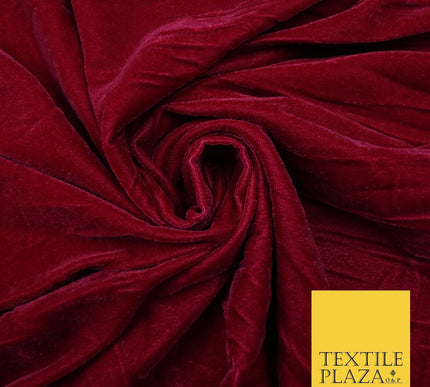18 COLOURS Soft Plain Micro Velvet Fabric Velour Dress Material Non-Stretch 44"