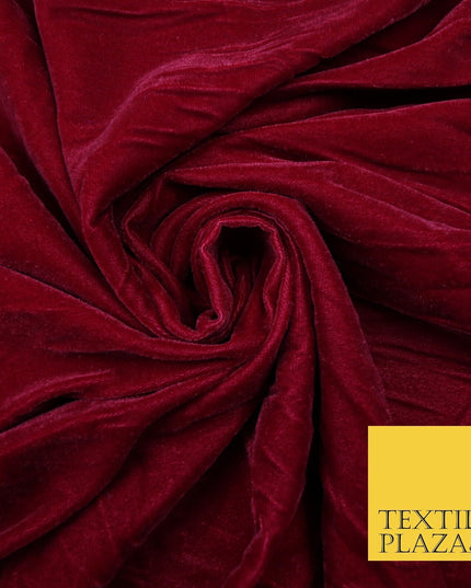 18 COLOURS Soft Plain Micro Velvet Fabric Velour Dress Material Non-Stretch 44"