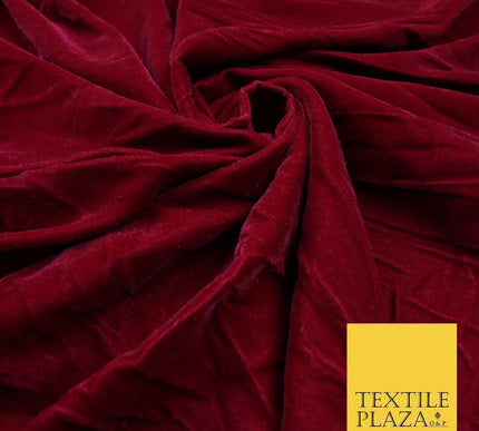 18 COLOURS Soft Plain Micro Velvet Fabric Velour Dress Material Non-Stretch 44"