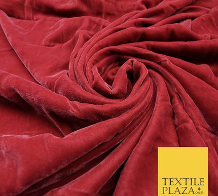 18 COLOURS Soft Plain Micro Velvet Fabric Velour Dress Material Non-Stretch 44"