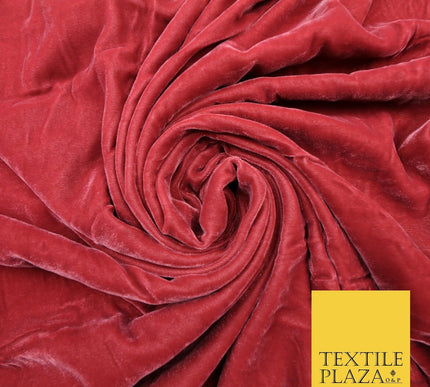 18 COLOURS Soft Plain Micro Velvet Fabric Velour Dress Material Non-Stretch 44"