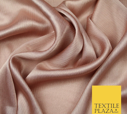OVER 20 COLOURS - Premium Plain Dyed Yoryu Satin Crinkle Effect Dress Fabric 59″