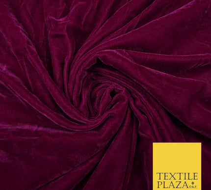 18 COLOURS Soft Plain Micro Velvet Fabric Velour Dress Material Non-Stretch 44"