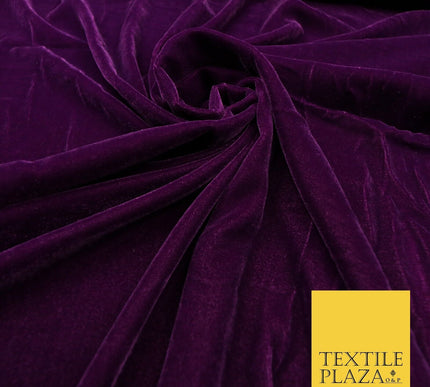 18 COLOURS Soft Plain Micro Velvet Fabric Velour Dress Material Non-Stretch 44"