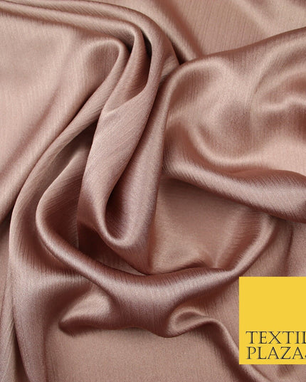 OVER 20 COLOURS - Premium Plain Dyed Yoryu Satin Crinkle Effect Dress Fabric 59″