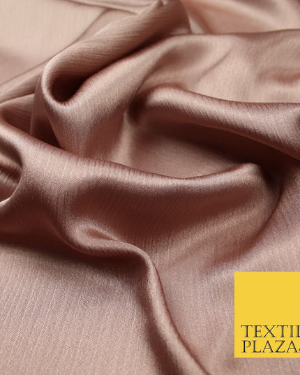 OVER 20 COLOURS - Premium Plain Dyed Yoryu Satin Crinkle Effect Dress Fabric 59″