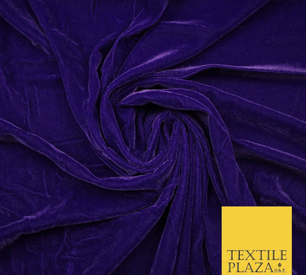 18 COLOURS Soft Plain Micro Velvet Fabric Velour Dress Material Non-Stretch 44"