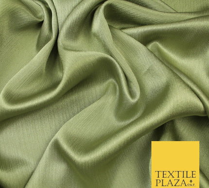 OVER 20 COLOURS - Premium Plain Dyed Yoryu Satin Crinkle Effect Dress Fabric 59″