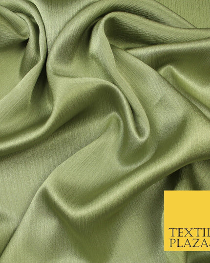 OVER 20 COLOURS - Premium Plain Dyed Yoryu Satin Crinkle Effect Dress Fabric 59″