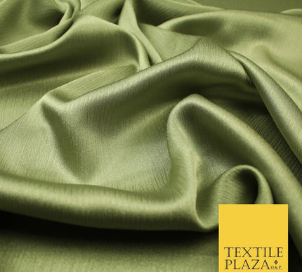 OVER 20 COLOURS - Premium Plain Dyed Yoryu Satin Crinkle Effect Dress Fabric 59″