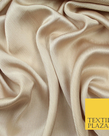 OVER 20 COLOURS - Premium Plain Dyed Yoryu Satin Crinkle Effect Dress Fabric 59″