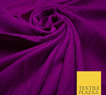 18 COLOURS Soft Plain Micro Velvet Fabric Velour Dress Material Non-Stretch 44"