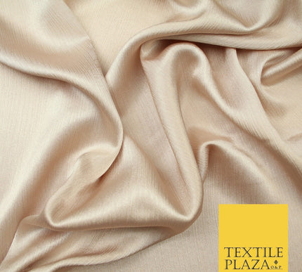 OVER 20 COLOURS - Premium Plain Dyed Yoryu Satin Crinkle Effect Dress Fabric 59″