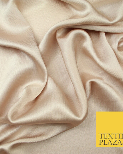 OVER 20 COLOURS - Premium Plain Dyed Yoryu Satin Crinkle Effect Dress Fabric 59″