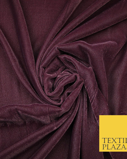 18 COLOURS Soft Plain Micro Velvet Fabric Velour Dress Material Non-Stretch 44"