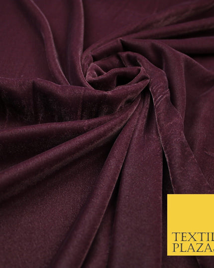 18 COLOURS Soft Plain Micro Velvet Fabric Velour Dress Material Non-Stretch 44"