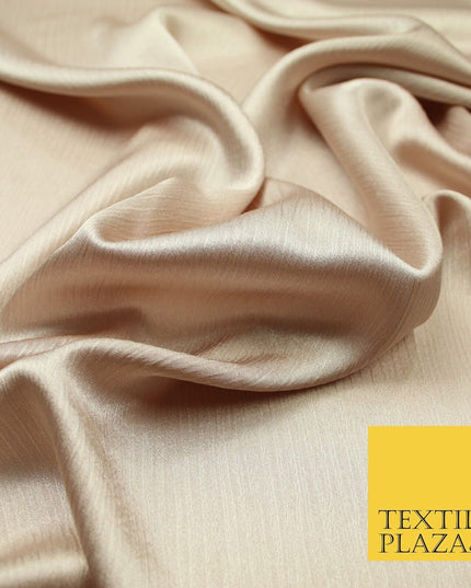 OVER 20 COLOURS - Premium Plain Dyed Yoryu Satin Crinkle Effect Dress Fabric 59″