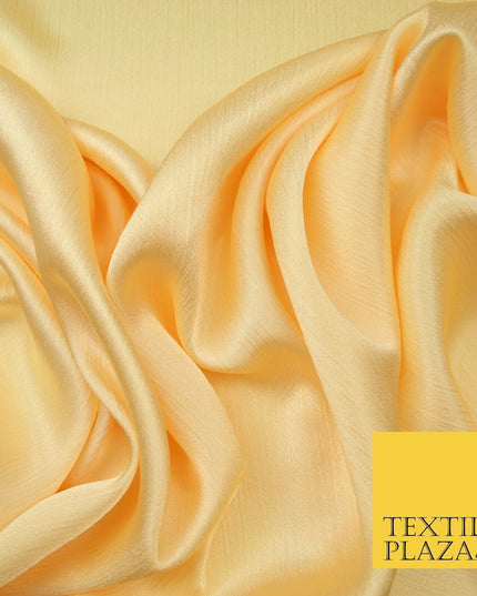 OVER 20 COLOURS - Premium Plain Dyed Yoryu Satin Crinkle Effect Dress Fabric 59″