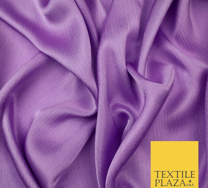 OVER 20 COLOURS - Premium Plain Dyed Yoryu Satin Crinkle Effect Dress Fabric 59″