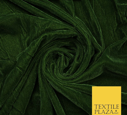18 COLOURS Soft Plain Micro Velvet Fabric Velour Dress Material Non-Stretch 44"