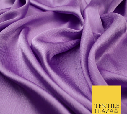 OVER 20 COLOURS - Premium Plain Dyed Yoryu Satin Crinkle Effect Dress Fabric 59″
