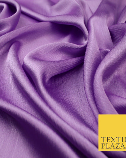 OVER 20 COLOURS - Premium Plain Dyed Yoryu Satin Crinkle Effect Dress Fabric 59″