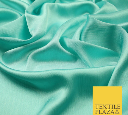 OVER 20 COLOURS - Premium Plain Dyed Yoryu Satin Crinkle Effect Dress Fabric 59″