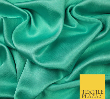 OVER 20 COLOURS - Premium Plain Dyed Yoryu Satin Crinkle Effect Dress Fabric 59″