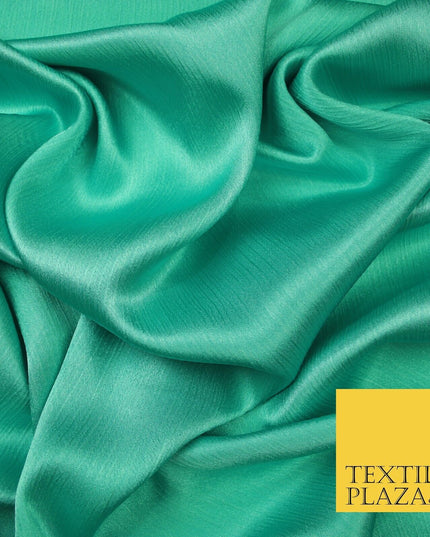 OVER 20 COLOURS - Premium Plain Dyed Yoryu Satin Crinkle Effect Dress Fabric 59″