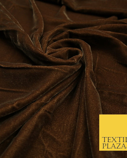 18 COLOURS Soft Plain Micro Velvet Fabric Velour Dress Material Non-Stretch 44"