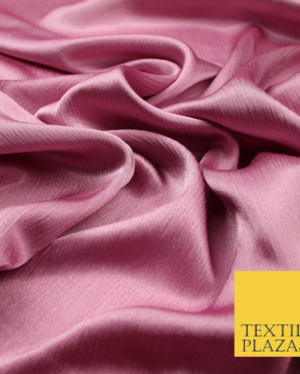OVER 20 COLOURS - Premium Plain Dyed Yoryu Satin Crinkle Effect Dress Fabric 59″