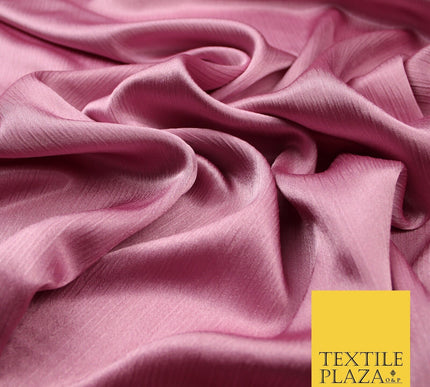 OVER 20 COLOURS - Premium Plain Dyed Yoryu Satin Crinkle Effect Dress Fabric 59″