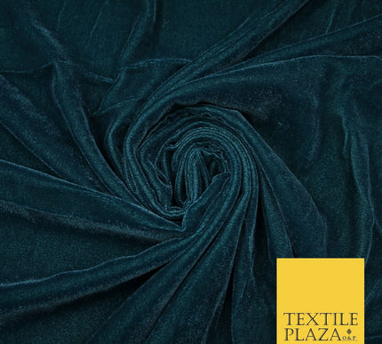 18 COLOURS Soft Plain Micro Velvet Fabric Velour Dress Material Non-Stretch 44"