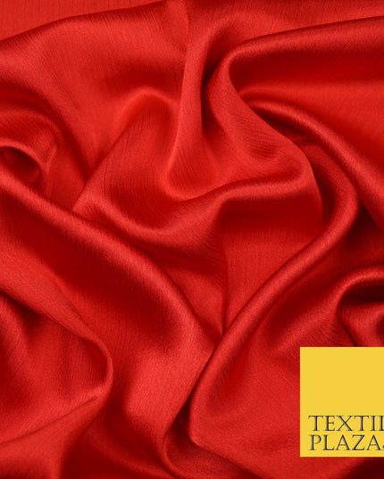 OVER 20 COLOURS - Premium Plain Dyed Yoryu Satin Crinkle Effect Dress Fabric 59″